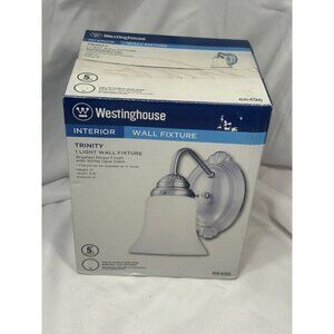 westinghouse indoor light fixture brushed nickel finish white opal glass
